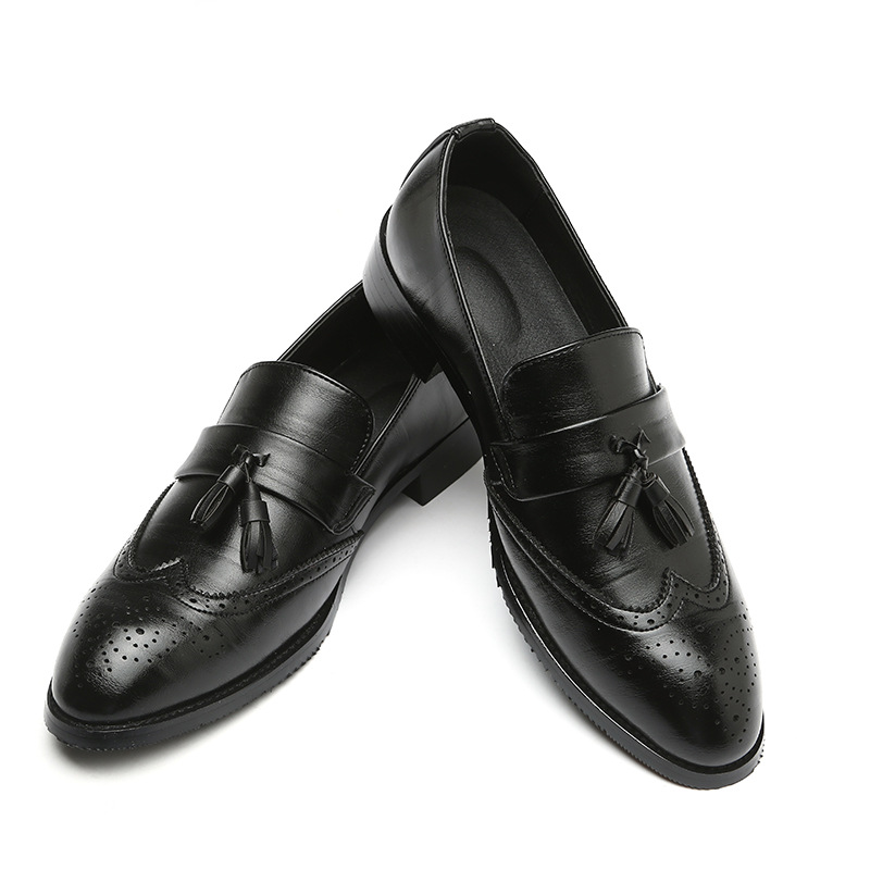 Formal Women Daily Wear Shoes - クラシックなメンズレザータッセルローファー、手作りのスリッポンカジュアルフォーマルシューズ、オフィス、結婚式、普段着に快適な履き心地