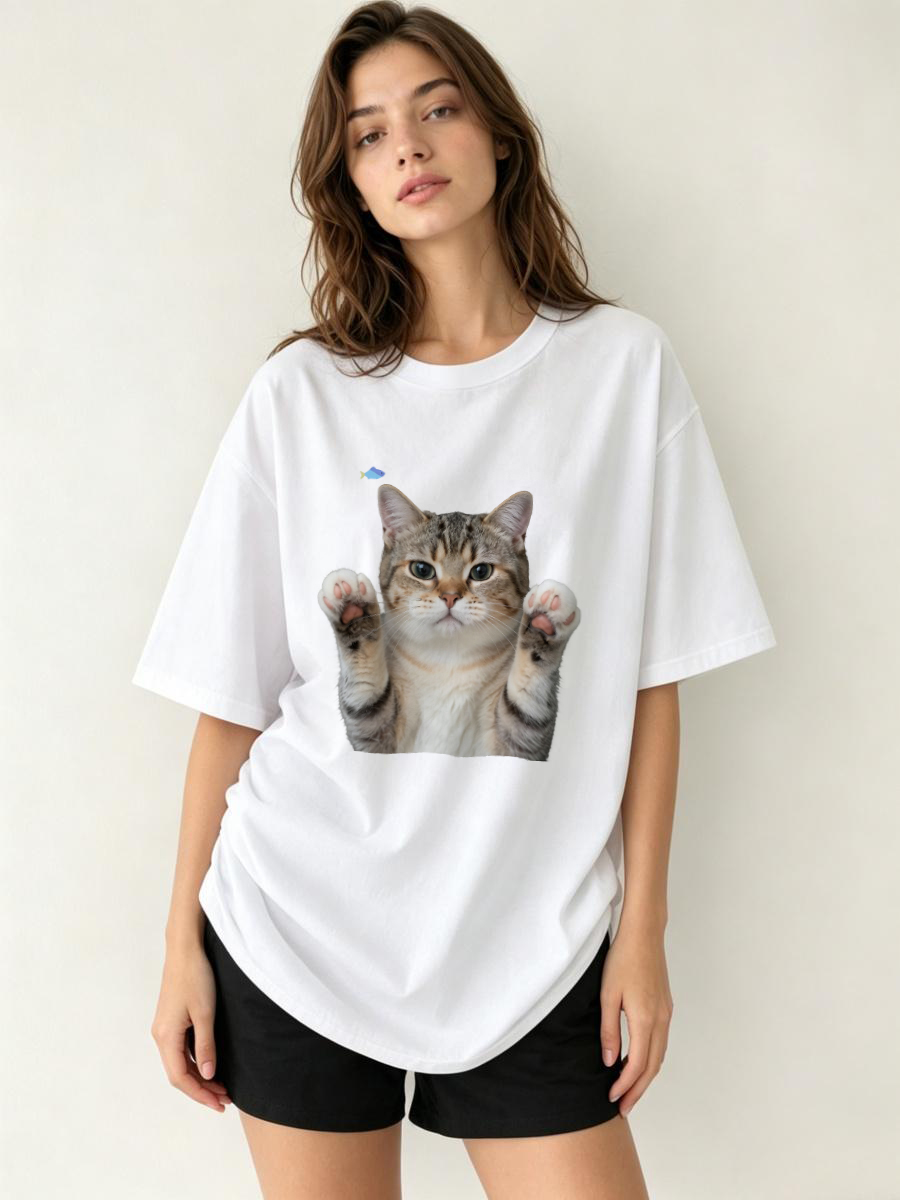 Women Formal Wear Stitching - Tシャツ ダブルステッチデザイン 丈夫でカジュアルな普段着 アーバンストリートウェア 若者向けファッション トレンディでモダン