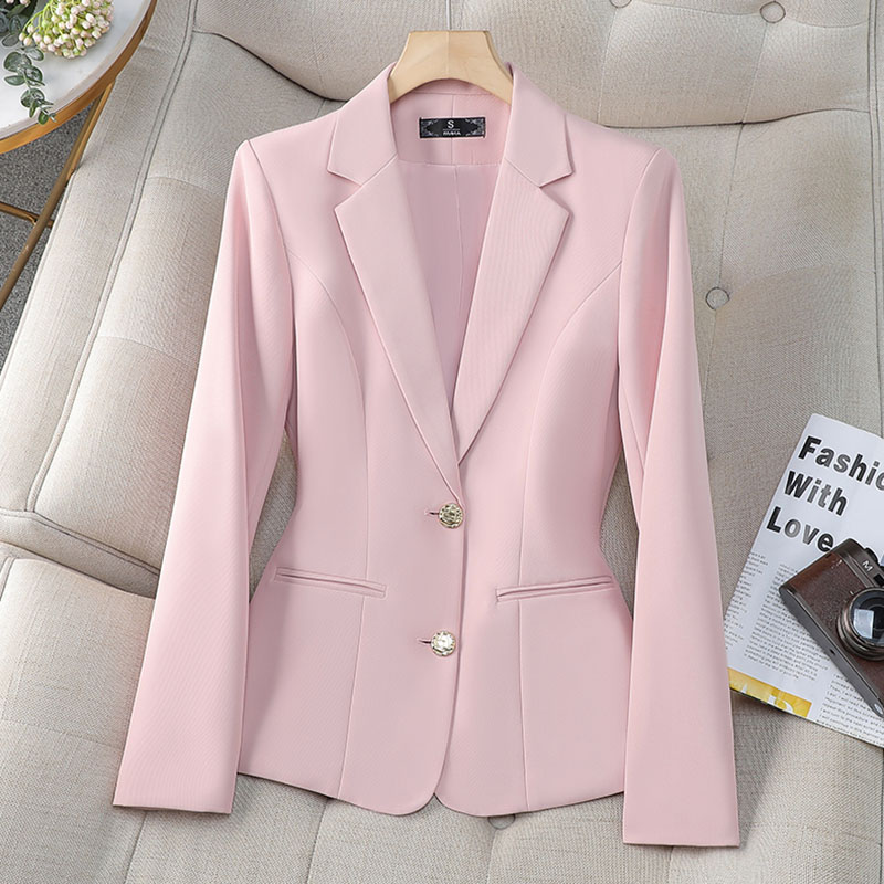 Women Formal Wear Office - 新しいファッション女性フォーマルブレザーレディースシングルブレスト長袖作業服コート春秋ジャケット女性スーツアウター