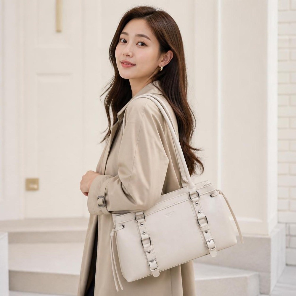 耐久性のある構造的な形状の女性用ハンドバッグ、軽量で高級感の - Shoulder Bag Structured のレビューと価格