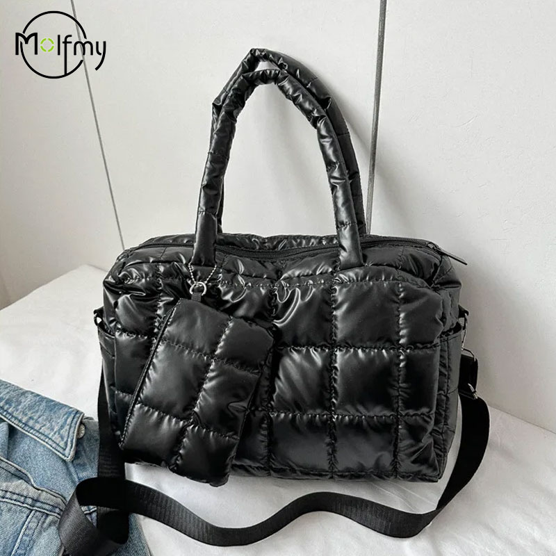 大容量のコットンパッド入りハンドバッグ,豪華なスペースバッグ - Shoulder Bag Structured のレビューと価格