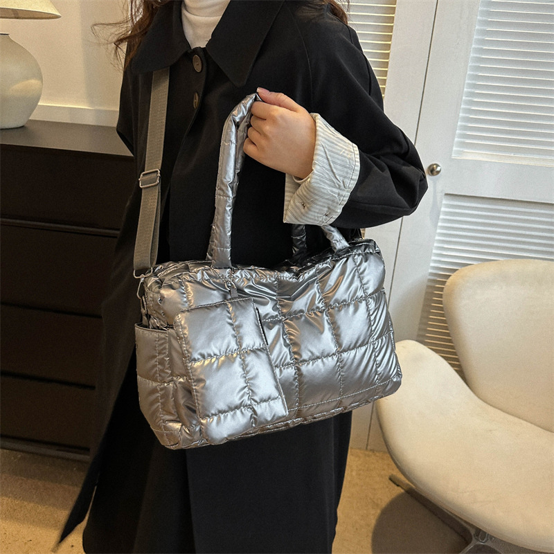 大容量のコットンパッド入りハンドバッグ,豪華なスペースバッグ - Shoulder Bag Structured のレビューと価格