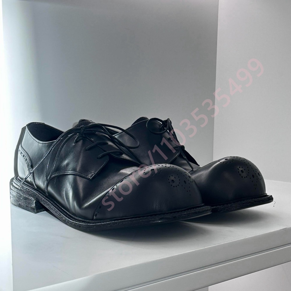 ヴィンテージ2026ブラックレザーダービーシューズ メンズ  - Formal Women Daily Wear Shoes のレビューと価格