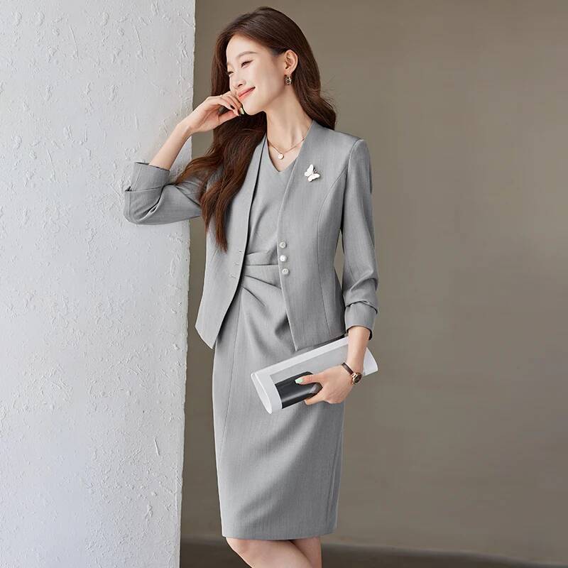 フォーマルな女性用ブレザー、ビジネスオフィスワークウェア、ブ - Women Formal Wear Stitching のレビューと価格