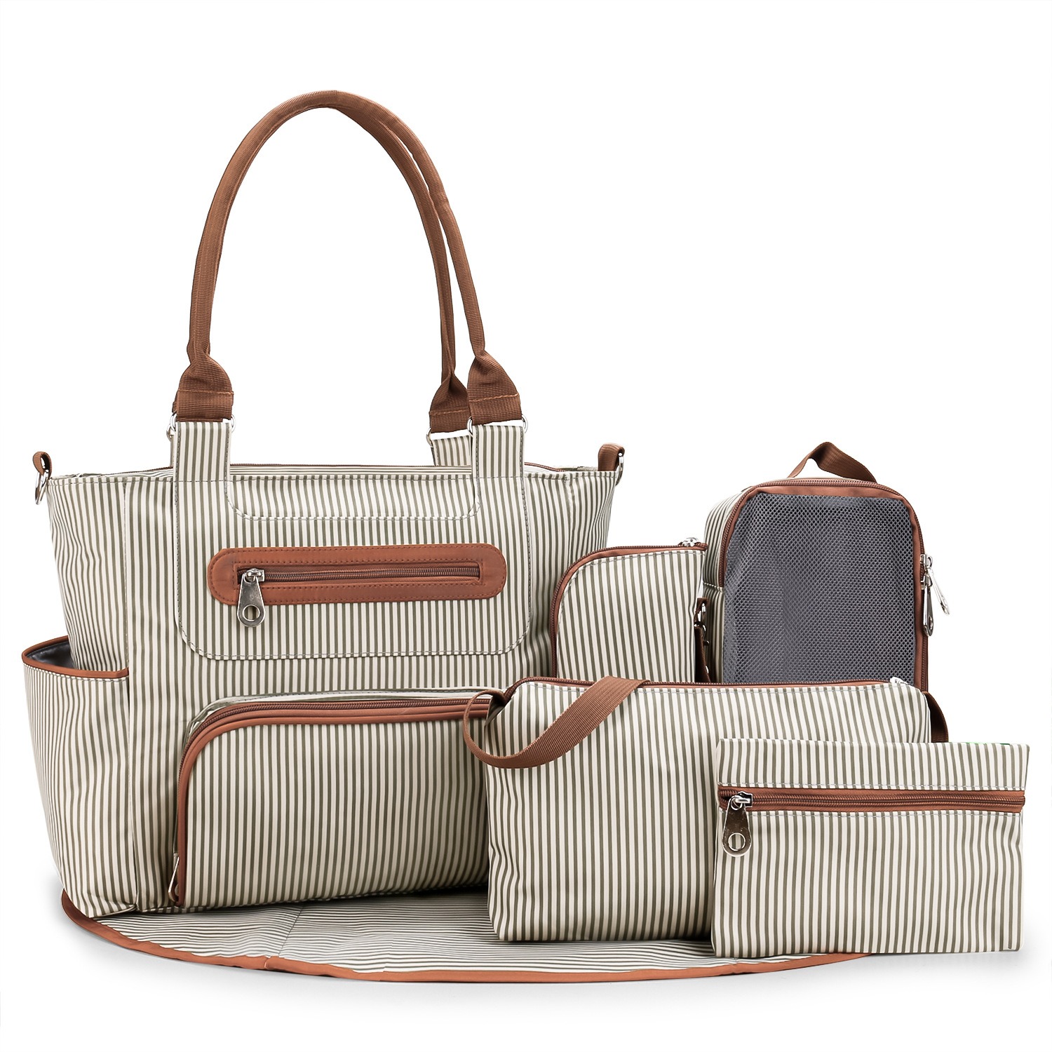 女性ショルダーバッグ旅行 7 ピース/セットベビーおむつバッ - Shoulder Bag Structured のレビューと価格