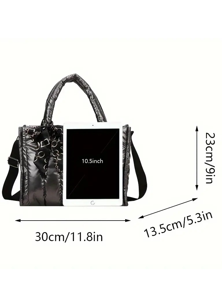 女性用シルクスカーフ付きエレガントトートバッグ,キルティング - Shoulder Bag Structured のレビューと価格