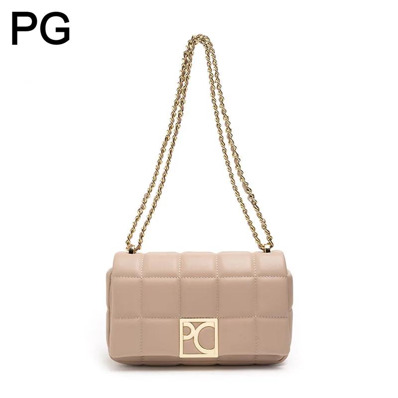 PG クロスボディバッグ女性用高級キルティングレザーハンドバ - Shoulder Bag Structured のレビューと価格