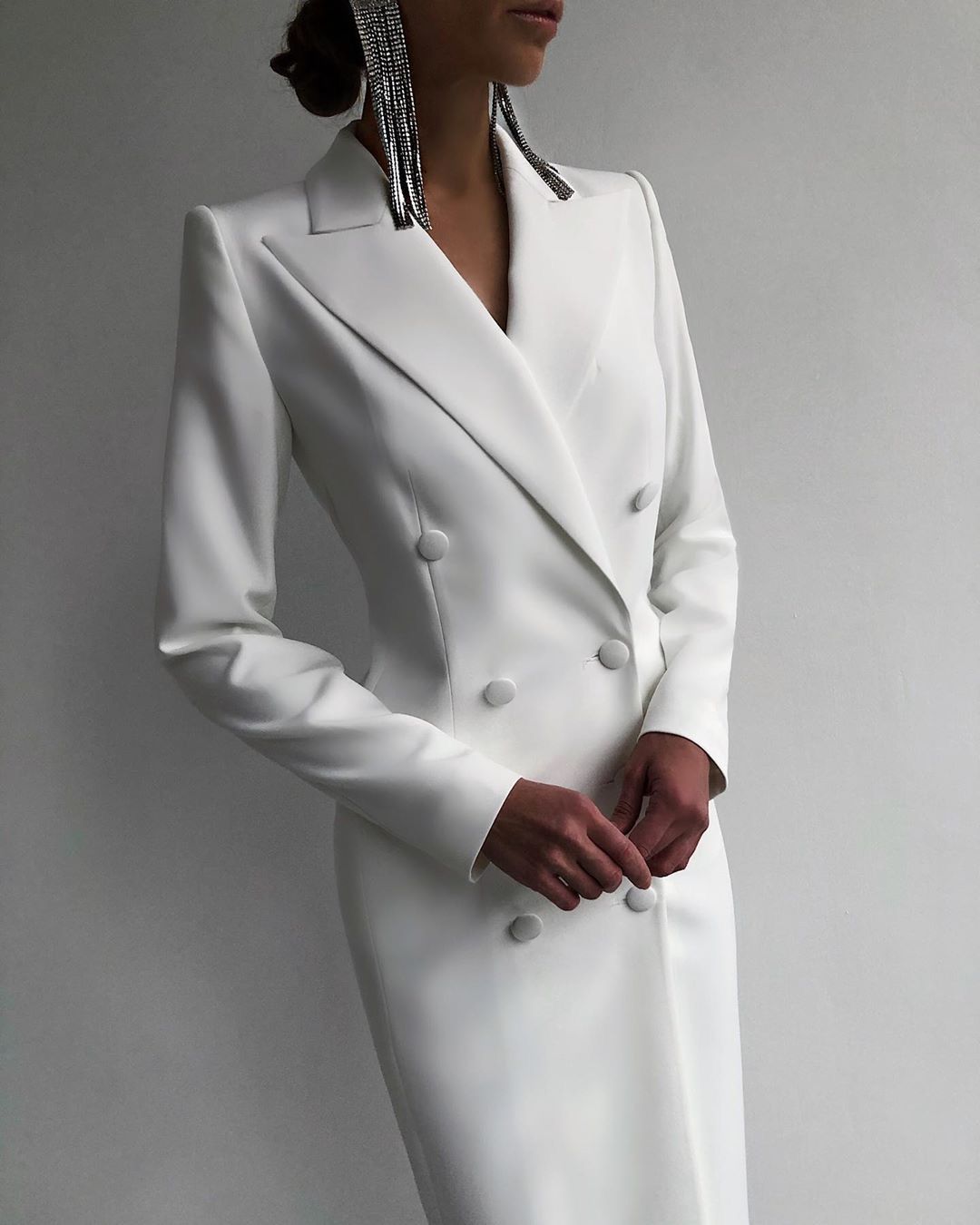 女性用にカスタマイズされたダブルブレストスーツ,白いロングジ - Women Formal Wear M&S のレビューと価格