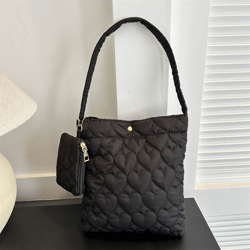 新しいファッション無地キルティングトートバッグ女性用カジュア - Shoulder Bag Structured のレビューと価格