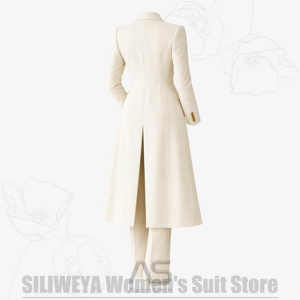レディーススーツ 3ピース ダブルブレスト ロングコート ベ - Women Formal Wear Office のレビューと価格