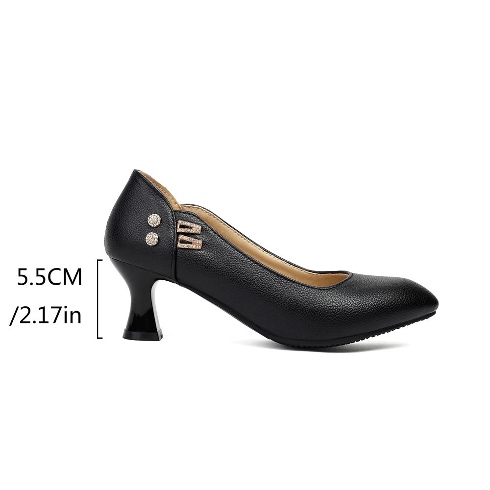 秋の成熟した女性向けパンプス 5cmヒール キトゥンヒール  - Formal Women Daily Wear Shoes のレビューと価格