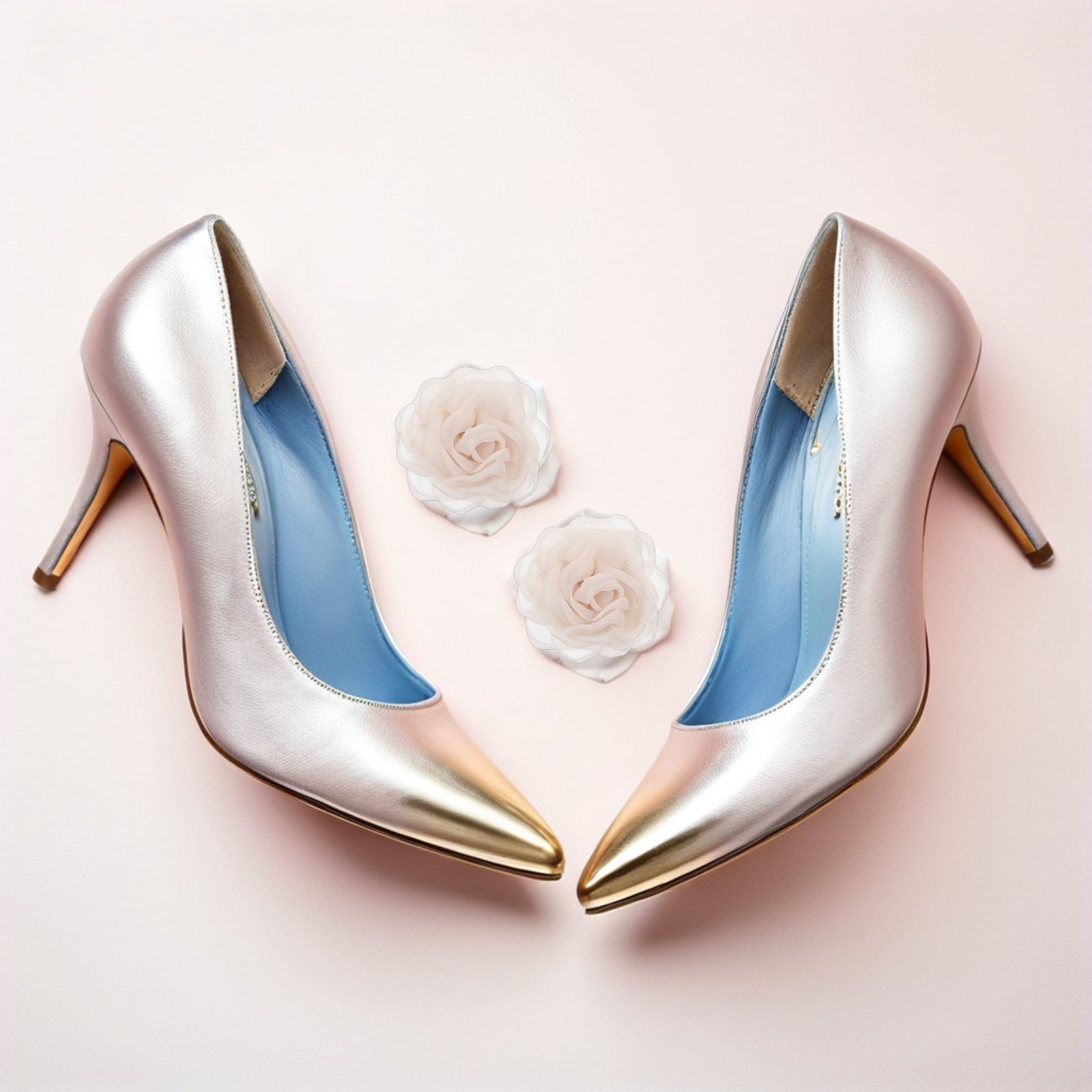 1 ペア取り外し可能なレースローズ靴バックルクリップ花柄靴ジ - Formal Women Daily Wear Shoes のレビューと価格