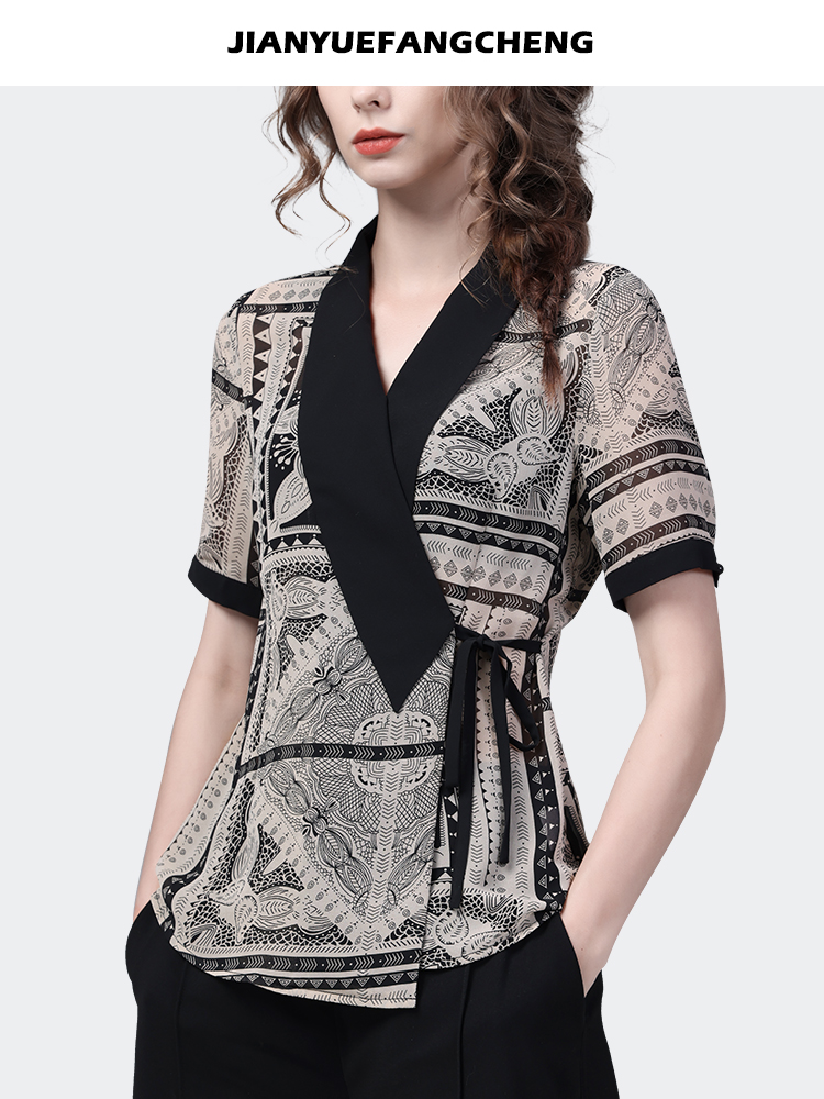 女性用ラグジュアリーブラック＆ホワイト幾何学模様プリントブラ - Women Formal Wear Stitching のレビューと価格