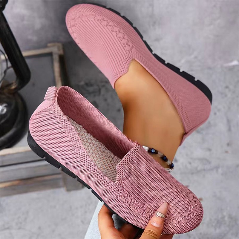 女性のニットローファー軽量アンチスリップ女性フラットシューズ - Formal Women Daily Wear Shoes のレビューと価格