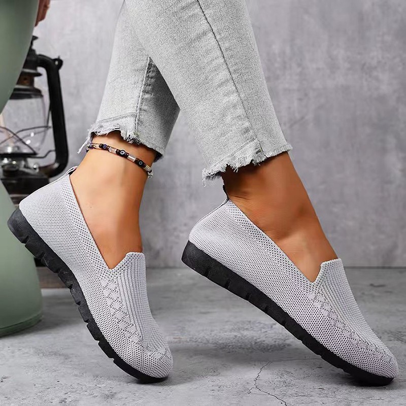 女性のニットローファー軽量アンチスリップ女性フラットシューズ - Formal Women Daily Wear Shoes のレビューと価格