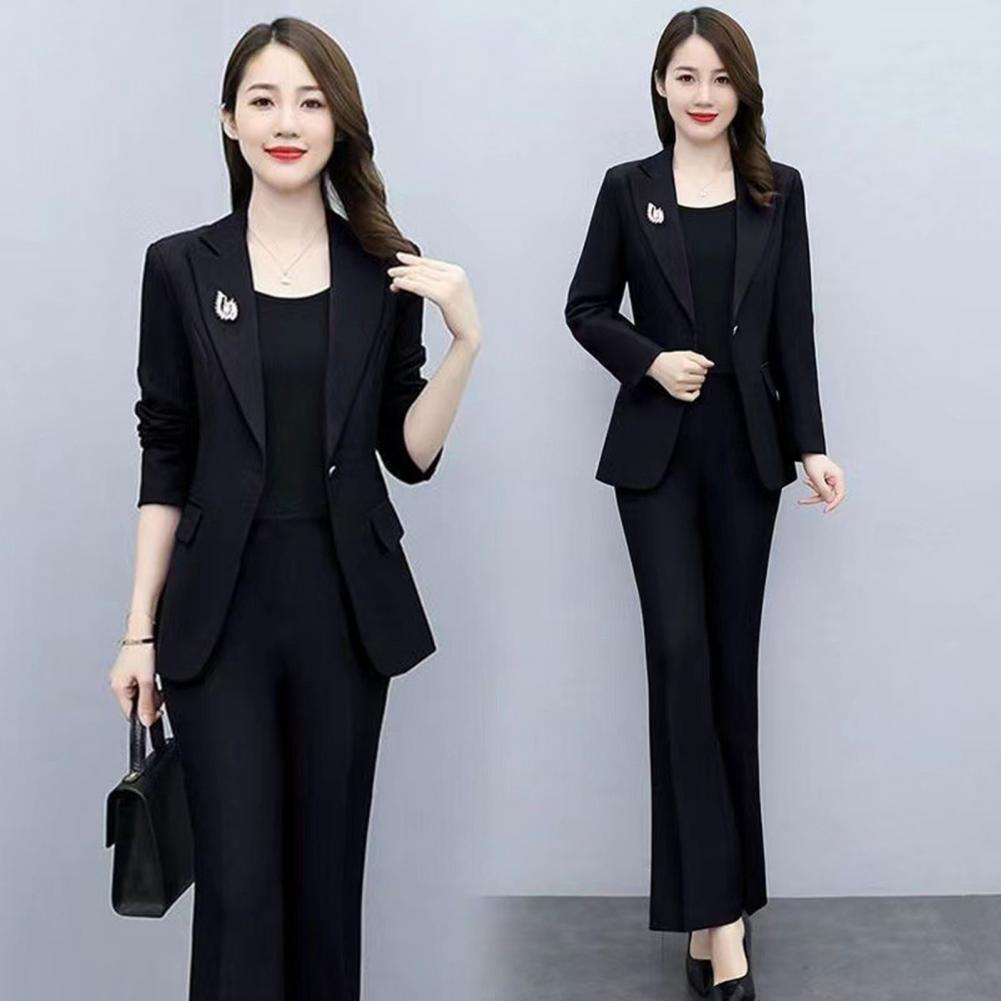 2点セット レディースフォーマルコートパンツセット 襟付き長 - Women Formal Wear Office のレビューと価格