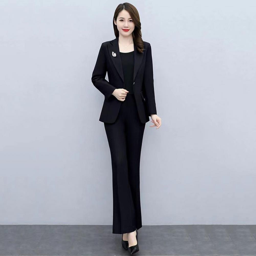 2点セット レディースフォーマルコートパンツセット 襟付き長 - Women Formal Wear Office のレビューと価格