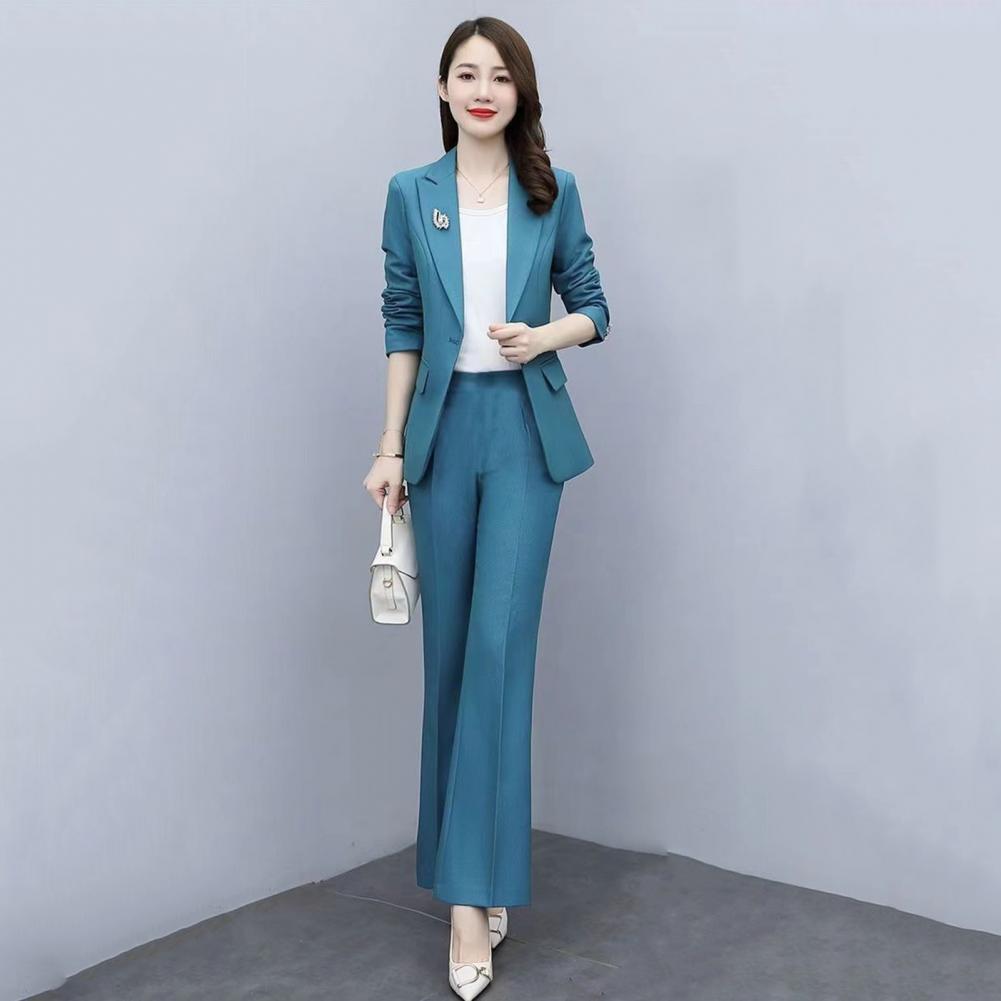 2点セット レディースフォーマルコートパンツセット 襟付き長 - Women Formal Wear Office のレビューと価格